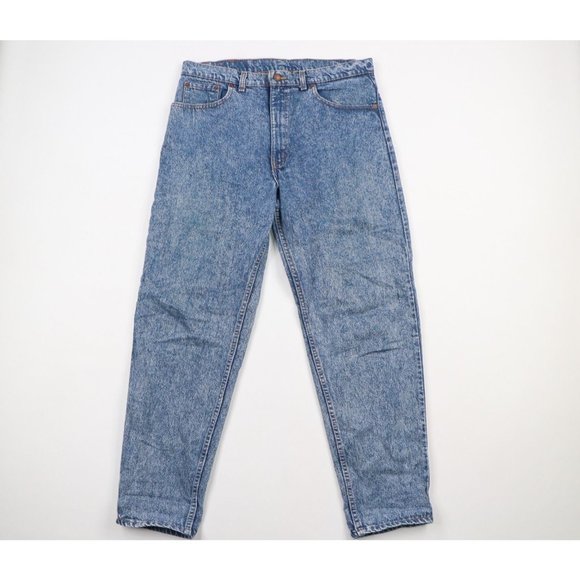 Vintage 90s Levis 550xx 38x32 Distressed Relaxed Fit Acid Wash Denim Jeans USA